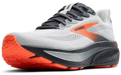 Brooks Men’s Ghost 17 Neutral Running Shoe - Oyster Mushroom/Orange/Ebony - 11 X-Wide