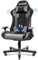 JUMMICO JETSTREAM Poltrona Gaming Ergonomica Con Poggiapiedi, Poggiatesta, Massaggio E Sollevamento Pneumatico, 150 Kg,Grigio