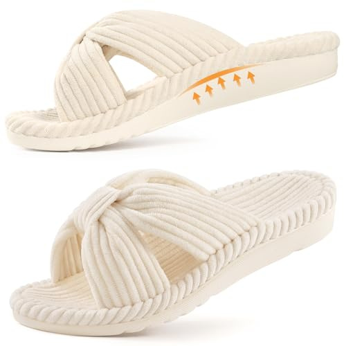 Litfun Women's Orthopedic Arch Support Slippers for Plantar Fasciitis