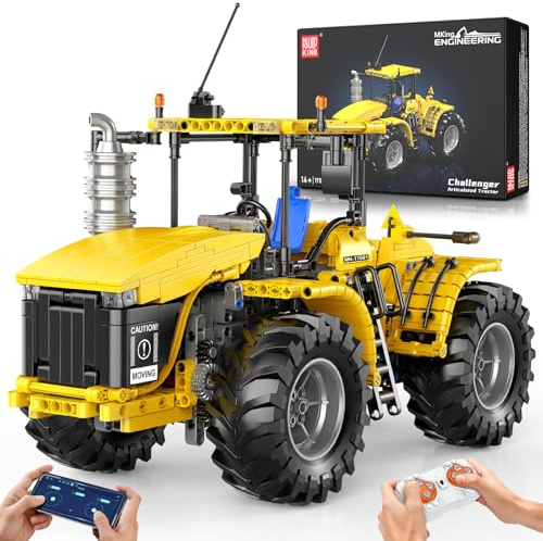 Mould King 17081 RC Technik Tractor Building Sets, MOC Semi Construction Vehicles Farm Sets for Adults, 1401 Pieces Remote Control Tractor Model Set for Adult/Collections Enthusiasts