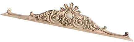 SZLIFE Applique in legno intagliato lungo, decalcomania decorativa fai da te, cornice in legno intagliata non verniciata, per mobili da parete, armadi, ante,