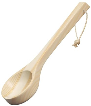 Sharplace Cuillère à eau pour sauna, accessoire de bain, fait à la main, ergonomique, pratique, en bois, pour salle de bain et cuisine