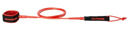 Dakine Kainui Team Leash - Guinzaglio per tavola da surf, ultra sottile, 1,8 x 0,6 cm, per competizioni, per gambe Pro Performance, colore: rosso fiamma/scarlatto