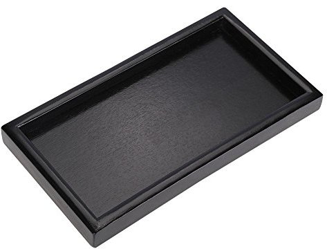 Plateaux De Service En Bois, Grand Plateau Noir De Nourriture De Rectangle En Plastique Superbe RedéFini Pour Toutes Les Occasions (22 * 12 * 2cm)
