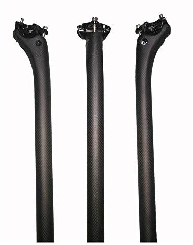ROADNADO Tija de Sillín Carbono de Bicicleta 25,4/27,2/31,6 × 350/400mm Ultraligera MTB Tubo de Asiento de Fibra de Carbono para Bicicleta de montaña o de Carretera (31,6 × 350 mm)