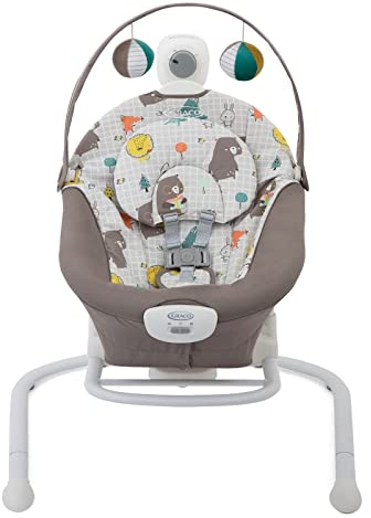 Graco Duet Sway 2-i-1 babygunga och bärbar vippare med vibration och justerbar svänghastighet, Bear Tales