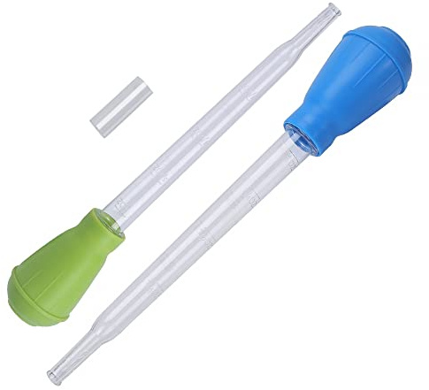 Coral Feeder Tubes, 2Pcs Aquarium Liquid Fertilizer Feeder Aquatic Bottom Feeder Pipette for Reef Anemones Coral Shrimp
