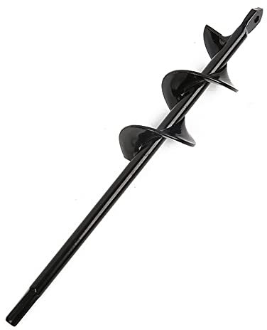 Broca para barrena de jardín, broca excavadora de agujeros para postes con diámetro de vástago de 3/8 pulgadas, herramienta de maceta rápida en espiral para plantar bulbos de plántulas, 40 x 450 mm