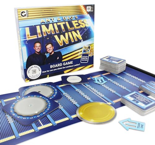 Ginger Fox Ant & Dec's Limitless Win Special Edition Board Game. Answer Fun Family Trivia Questions to Climb the Money Ladder. Just Like ITV's Hit TV Show. For 2+ Players, Aged 8+.