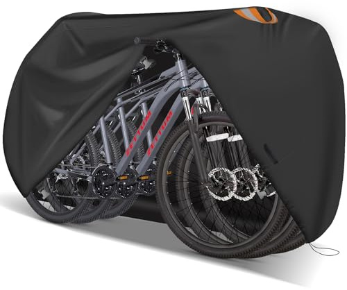 Zettum Bike Cover for 3 Bikes - Outdoor Bike Covers for Stationary 3 Bikes Heavy Duty & Waterproof, 600D Bicycle Covers for 3 eBike, Mountain Bike, Road Bike, Hybrid Bike, Beach Cruiser Bike Storage