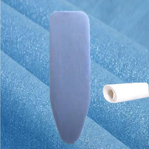 QSPNVFB Funda Tabla De Planchar 95x30 Cm, Almohadilla para Tablas De Planchar Algodón, Funda para Tabla De Planchar Resistente Al Calor, Elástica(Blue,95x30 cm/13x38 in)