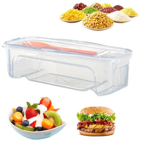 Microwave Pasta Cooker | Heat Resistant Clear Ramen Bowl with Lid | Microwaveable Transparent Noodle Cooking Box | Fridge Organizer Bins | Spaghetti Noodle Cooking Box, Fruit Containers