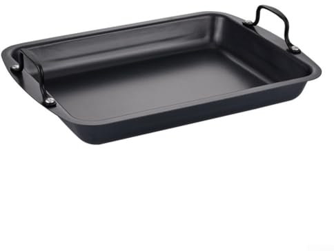 Padella per pesce alla griglia in acciaio inox, grande capacità, antiaderente, perfetta per tacos e panini, con comoda impugnatura