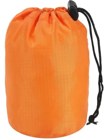 YELARXI Stuff Sack, Nylon Waterproof Storage Sacks Portable Drawstring Dry Stuff Bag Gear Organization with Toggle, 3x5Inch Fit for Backpacking Camping Traveling Hiking(Orange)