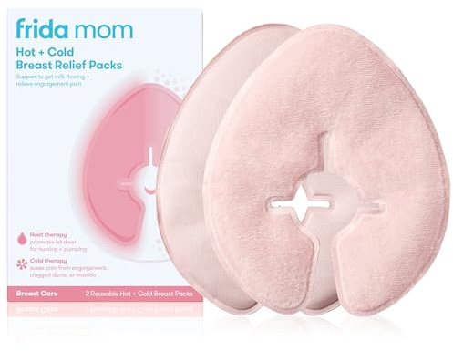Frida Mom Breast Therapy Packs, Cold & Hot Pack for Pain Relief, Pack of 2 | Lactation Support for Mastitis, Engorgement and Pump Aid, Postpartum Recovery Essential For New Mums Breastfeeding