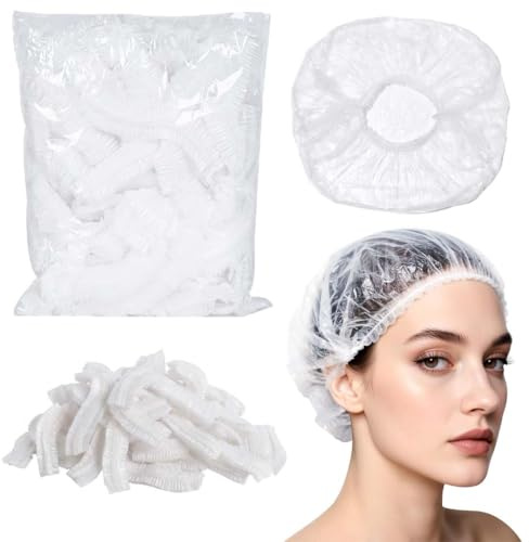 Gorros Estetica, 100PCS Gorros, Gorro Ducha Para Mujeres y Hombres, Shower Cap Impermeables Para el Cabello, Impermeables Para uso DoméStico, Hotel, Spa y PeluqueríA