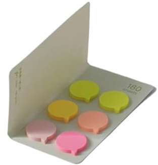 Post it Étiquettes autocollantes circulaires à bulles/barres for la classification de registres faire soi-même, index notes lecture(Yellow)