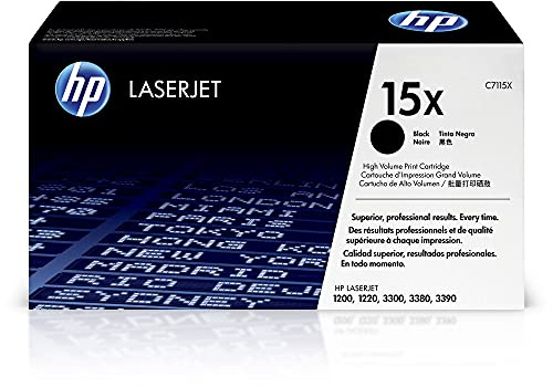 HP 15X (C7115X) Schwarz Original Toner mit hoher Reichweite für HP Laserjet 1000, 1200, 1220, 3330 Schwarz XL 3500S