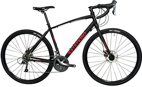 Tommaso Sentiero Sport Performance Aluminum Gravel Bike - Shimano Claris 24 Speeds - Road Bicycle for Men & Women - Medium 56cm