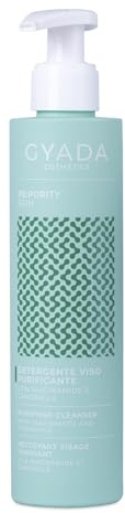 GYADA COSMETICS, Re:Purityskin Face Cleanser Detergente Viso Purificante, per la Pulizia della Pelle Grassa, Impura, Mista e a Tendenza Acneica, Formula a Base di Olio di Macadamia, 200 ml