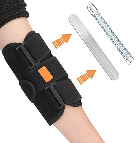 Exception Elbow Splint Comfortable Elbow Brace – Cubital Tunnel Brace for Sleeping or Ulnar Nerve Entrapment Brace,Night Time Elbow Immobilizer for Elbow Pain
