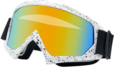 YAMEIZE Occhiali da Motocross Motociclo Mascherina Moto Ciclismo Occhiali Sportivi Anti-Nebbia Occhiali Ciclismo Moto OTG Brillenträger