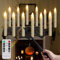 FREEPOWER 16er Schwebende LED Kerzen mit Zauberstab Fernbedienung Timer Flackern Batteriebetrieben Stabkerzen 17cm, Halloween Deko Kerze Outdoor Wasserdicht