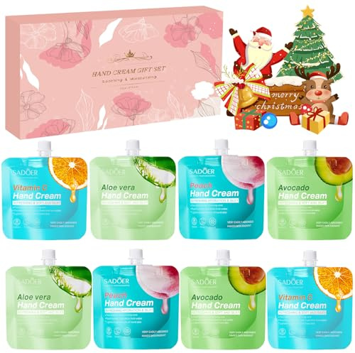 Set di creme per le mani, Confezione da 8 mini Creme per le mani, mini set regalo piccoli regali per donne, uomini, colleghi