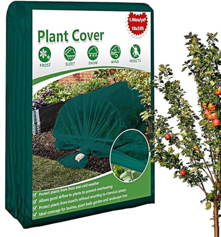 Generisch Velluto antigelo, per verdure, antigelo e protezione solare | Riutilizzabile per piantine, serra, giardino, balcone