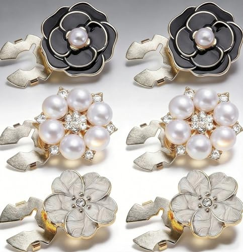 GMBANK 6PCS Button Covers, Detachable Rhinestone