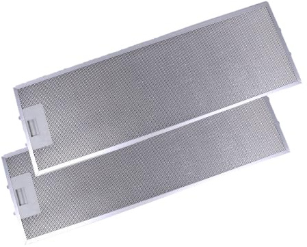 Distri+ - Juego de 2 filtros de metal antigrasa para campana extractora compatible con Ariston Hotpoint, Faure, Indesit, Whirlpool... 481248058305, GF023C, C00098625... Tamaño: 177 x 533 mm
