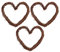 HOMSFOU 3pcs Heart Shape Natural Grapevine Wreath Ring Diy Craft Vines Base Rattan Branch Twig Wreath Wicker Wall Decor for Rustic Wedding Summer Door Garland 15cm