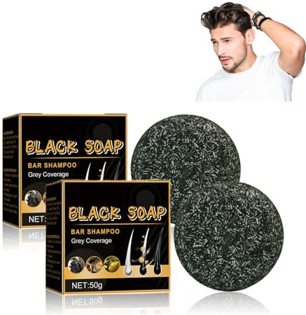 Grau Glanz Seife, Reverse Grey Hair Bar Shampoo, Grau Glanz Haar Revitalisierungsbar, Grauabdeckung Haarshampoo, Natürliche Haarseife Für Graues Haar, 2Stück