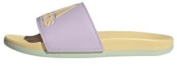 adidas Adilette Comfort Slides Damen Rutsche, Ice Lavender Orange Tint Linen Green, 37 EU