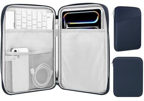 MoKo Tablet Tasche, Tablet Sleeve Tasche für 13 Zoll iPad Air M4 2026, MacBook Neo (A18 Pro), 13 Zoll iPad Air M2 2024, Galaxy Tab S9+/S8+ 12,4, Portfolio Tablet Tasche, Indigo