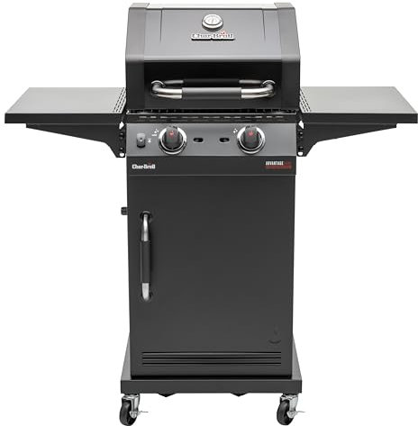 Char-Broil Gas BBQ Advantage CORE B 2-burner Barbecue with TRU-Infrared Technology, Folding Side Shelves, Cast Iron Grates - Ideal for Outdoor Cooking, Garden, Balcony and Patio