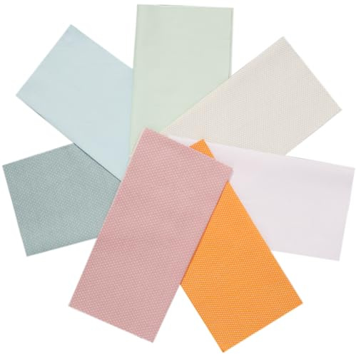 GORGECRAFT 7 Colores 25x25 cm Tela de Cuartos de Grasa Patrón de Puntos Tela de Algodón Paquetes Precortados Cuadrados Hojas Servilletas Patchwork Acolchado para Bodas Fiesta DIY Costura Scrapbooking