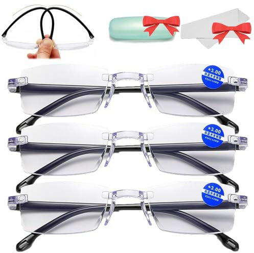 TETGSET Autozoom-Brille FüR Presbyopie, Zoom Brille 1.0/1.5/2.0/2.5/3.0/3.5/4.0 X, Intelligente Zoom Lesebrille, Automatische Zoom Lesebrille, Autozoom Brille FüR Presbyopie (1.5X,3 Stücke)