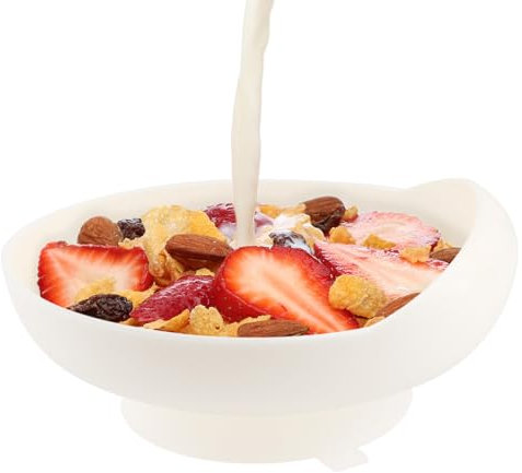 GYOTUU Adaptive Bowl with Suction Base Eating Aid for Users with Limited Dexterity Elderly Bowls for Self-Feeding