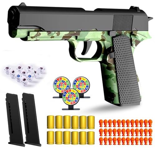 SZJYMY Toy Gun Soft Bullet, Coole Spielzeugpistole Weiche Schaumkugeln mit Muschelauswurf für Spielzeugschaum Blaster Schießspiele Bildungsmodell, Innen-/Außenspielzeug mit Spielzeug