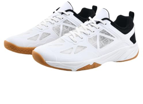 Viaoragiosa Scarpe Ping Pong Uomo,Scarpe da Badminton Donna,Scarpe da Ping Pong,Suola con Presa Attiva,Non-Marking Unisex Suitable for Indoor Tennis,Squash,Table Tennis,Basketball & Padel