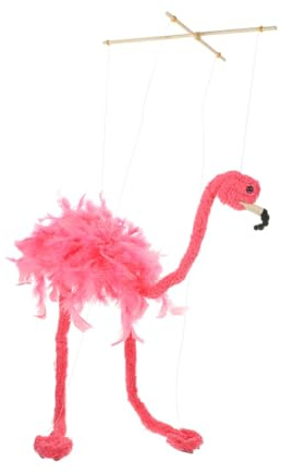 Flamingo String Puppet Plush Marionette Stage Performance Toy