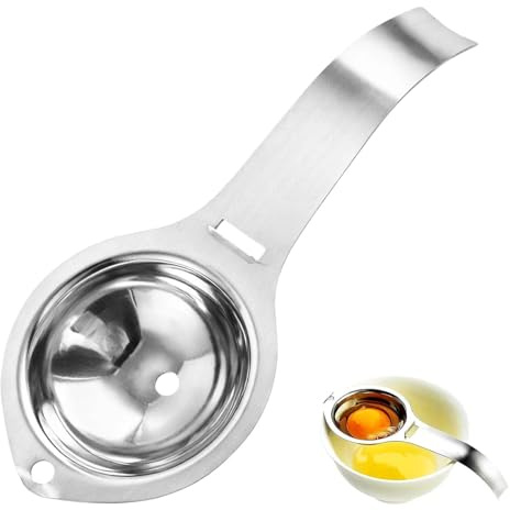 Separator Egg Yolk White Filter Food Grade Egg Divider Stainless Steel Sieve Kitchen Gadget Cooking/Baker Tool Extractor,Separator