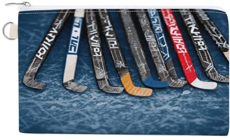 Monedero de palos de hockey sobre hielo, mini monedero, monedero, monedero, monedero, monedero, monedero, monedero portátil