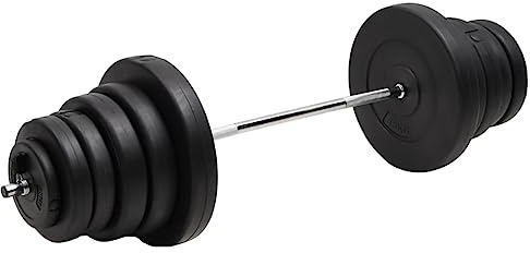 Teenpull skivstång med vikter förkromat stål hantelskivor set, skivstångstång, styrketräning, fitness, träning, muskelbyggande, hemträning