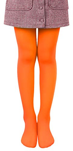 L&K-II Flickor balettstrumpbyxor dansstrumpbyxor med fot 80 DEN ogenomskinliga mikrofiber storlek 86–152 färgad 27251, apelsin, 98/104 cm