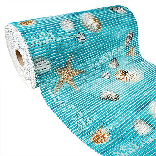Weichschaummatte Bad 90x65 cm | Badematte aus weichem, atmungsaktivem PVC | Antirutschmatte Bad für Innen- und Außenbereiche | Badteppich Weichschaum mit sicherem Halt auch bei Nässe | Seaside