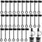 Zopeal 100 Pieces Pourers Dust Caps Black Pourers Covers with Loop Hooded Olive Oil Liquor Bottle Pour Spout Covers Rubber Caps (Not Include the Spout)