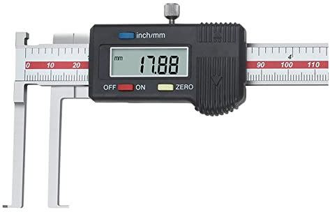 Strumento di misurazione calibro digitale, calibro a corsoio per la misurazione della scanalatura interna, conversione pollici/metrico, grande schermo LCD, acciaio inossidabile-10-150 mm