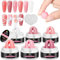 EBANKU 6 Farben Fester Builder Gel für Nägel, Nagelgelverlängerung 3D Nagelskulptur Acrylgel Aufbaugel Mit Silikonform für Nagelsalon